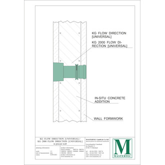 KG FLOW DIRECTION [UNIVERSAL] / KG 2000 FLOW DIRECTION [UNIVERSAL] in precast wall
