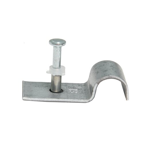 Metal clip with pre-fitted nail