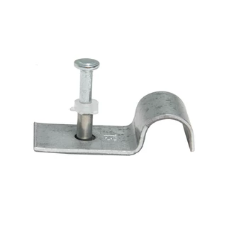 Metal clip with pre-fitted nail